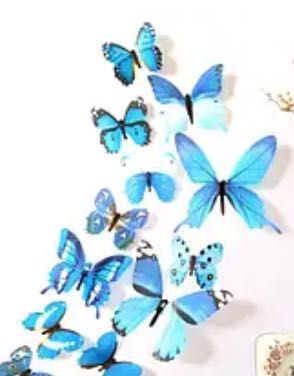 Бабочки наклейки на стену, декор на стену, метелики для декора