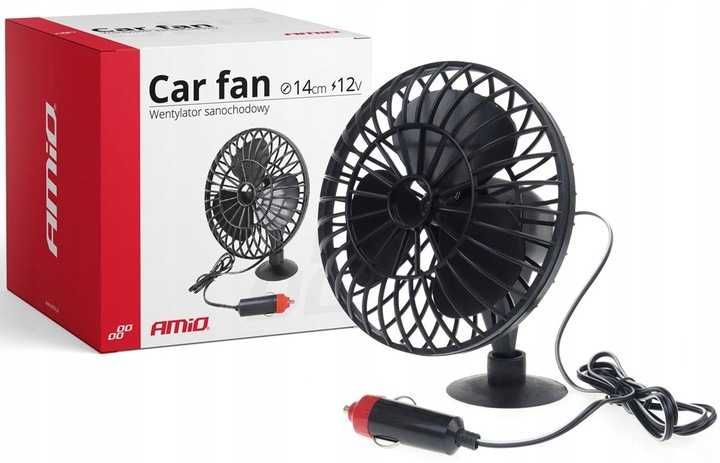 Wentylator z przyssawką miniFAN 12V wiatrak samochodowy