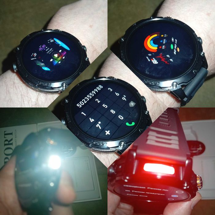 Смарт часы: HARDY AK106 PRO. NFC. 3D-меню. 1400mAh. 2 LED-фонарика