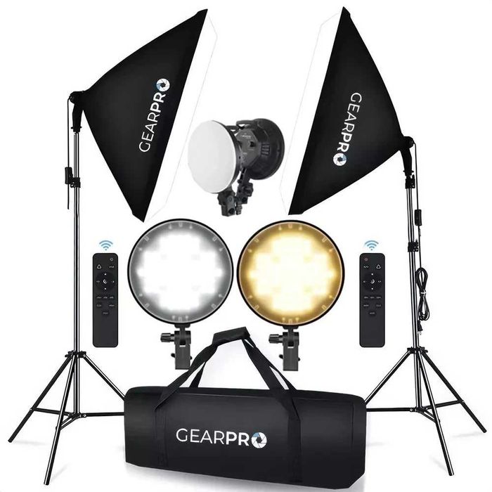 Softbox lampy LED zestaw