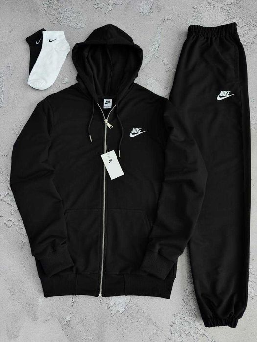 Спортивний чоловічий костюм на блискавці з капюшоном з S-7XL