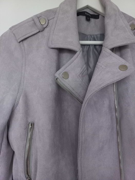 Kurtka ramoneska zamszowa Zaful