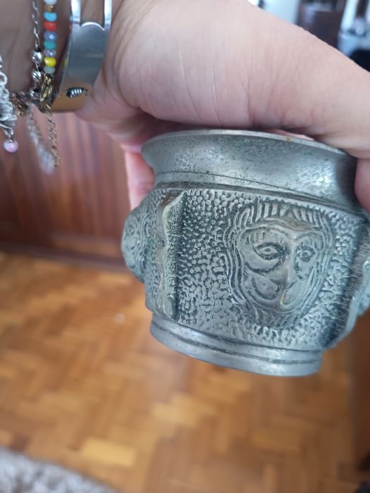 Almofariz Antigo de Farmácia com Pilão –  Bronze/Latão Maciço (Com Car