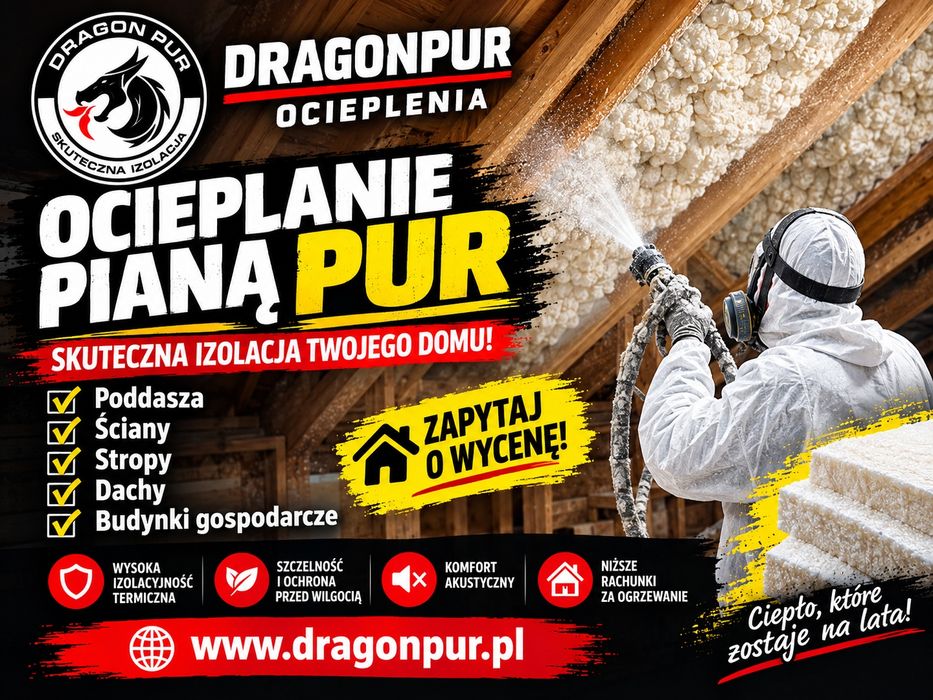 Ocieplanie pianką PUR, ocieplanie pianą PUR, piana PUR, pianka PUR