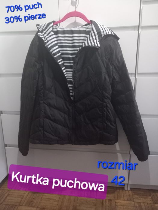 Kurtka puchowa (puch, pierze) dwustronna