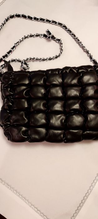 Torebka czarna skórka ekolog