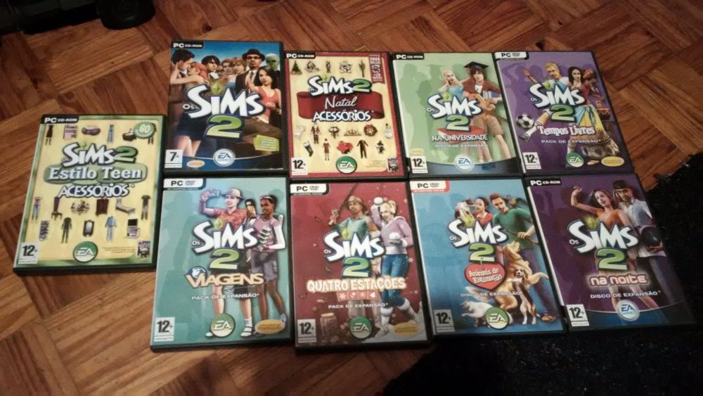 lote 9 jogos pc SIMS
