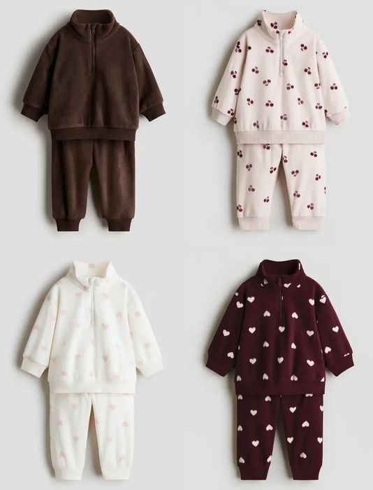 Новий флісовий костюм для дівчинки H&M 74, 80 86, 92, 98, 104