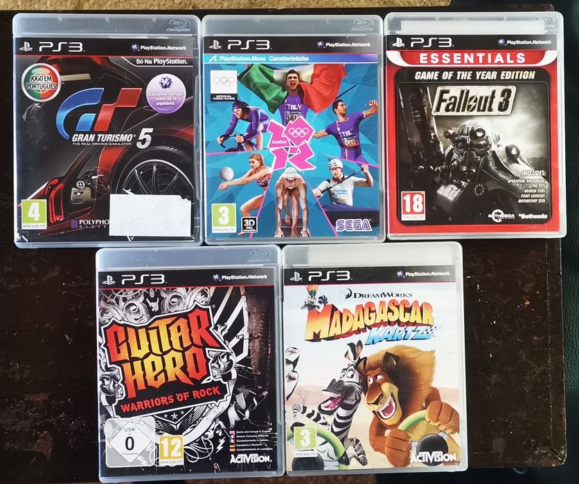 Conjunto de 5 jogos ps3