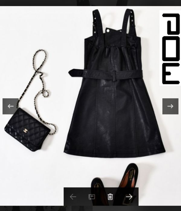 Шкіряний сарафан з ремінцем( кожаный сарафан )