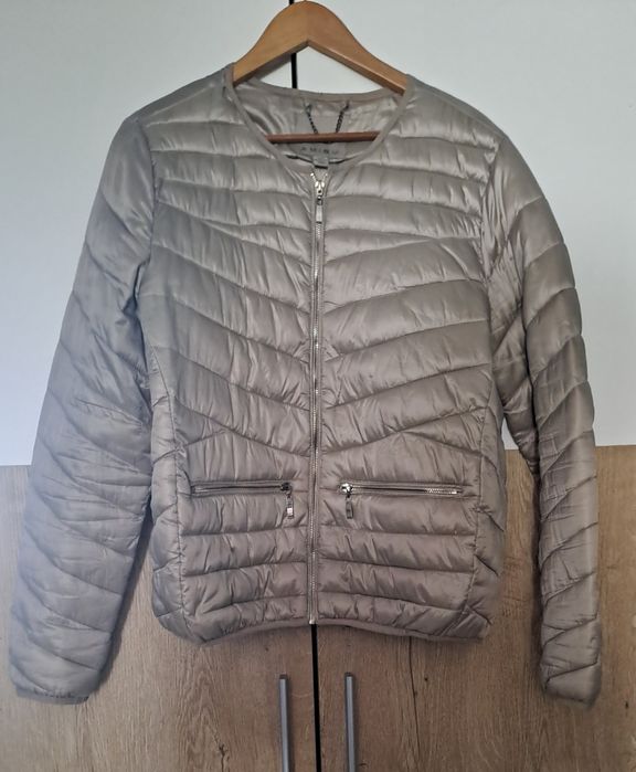 Kurtka damska pikowana Amisu 44 XXL beżowa przejściowa