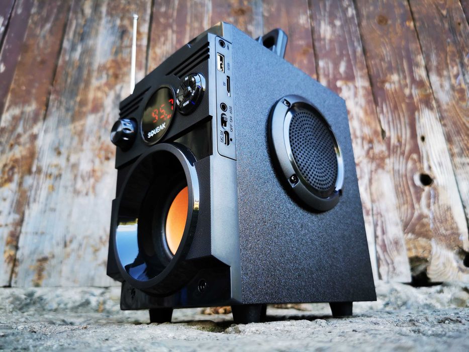 Radioodtwarzacz FM GŁOŚNIK BLUETOOTH Subwoofer Kolumna Wieża BUDOWLANE