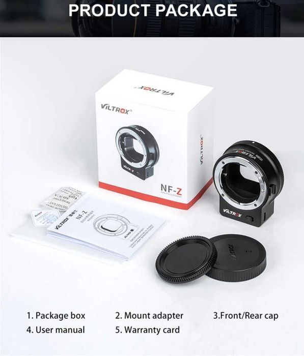 новий адаптер Viltrox NF-Z nikon F to Nikon Z автофокусний