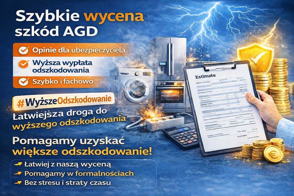 Wycena ekspertyza AGD RTV Cała PL serwis przepięcie awaria mechaniczne