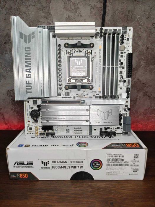 Материнська плата Asus Tuf Gaming B850M-Plus Wifi7 W (AM5) 7000-9000 AMD