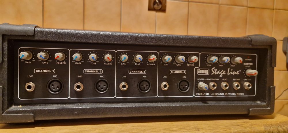 Powermixer,wzmacniacz z 4 wejściami