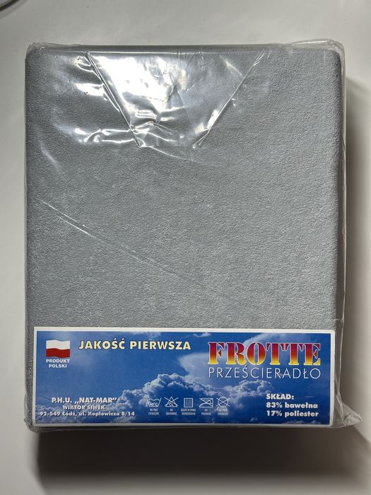 Prześcieradło z gumką 140x200 cm szare