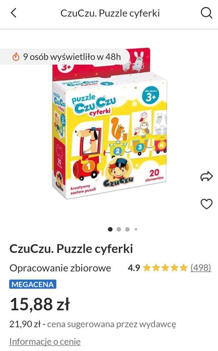 Zestw puzzli dla dziecka 3+