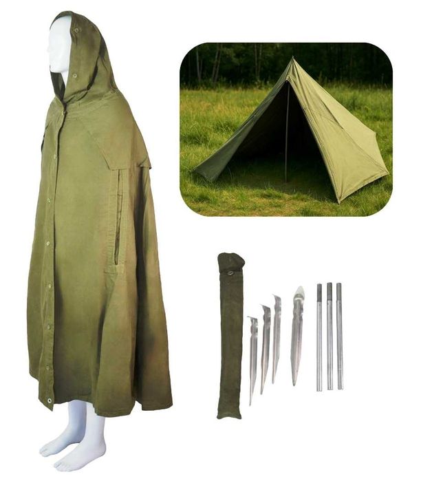 Peleryna Pałatka Namiot MON ze stelażem. Nieużywane. Stan magazynowy