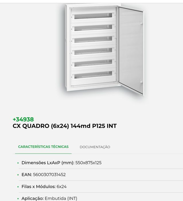 Quadro eléctrico Quitérios 144 mod.