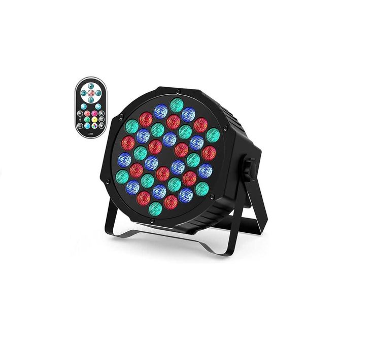 Reflektor LED Par Light RGB 36 LED, oświetlenie sceniczne z pilotem