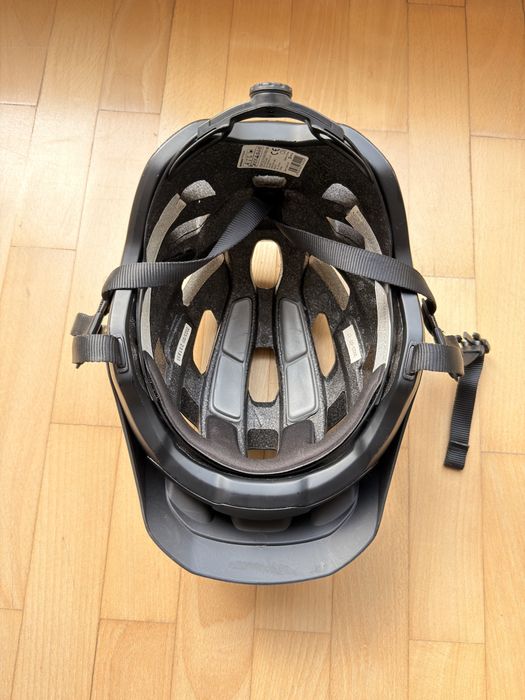 Kask rowerowy Rockrider czarny MTB / Enduro z daszkiem