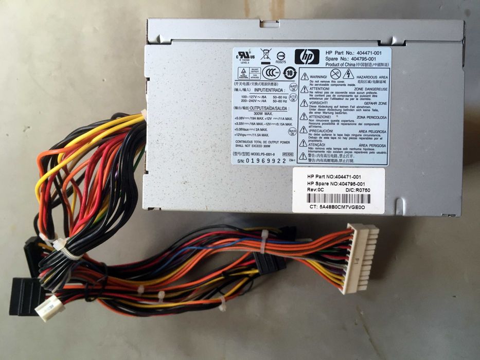 Motherboard HP Compaq dc5700 c/CPU RAM e outros componentes do sistema
