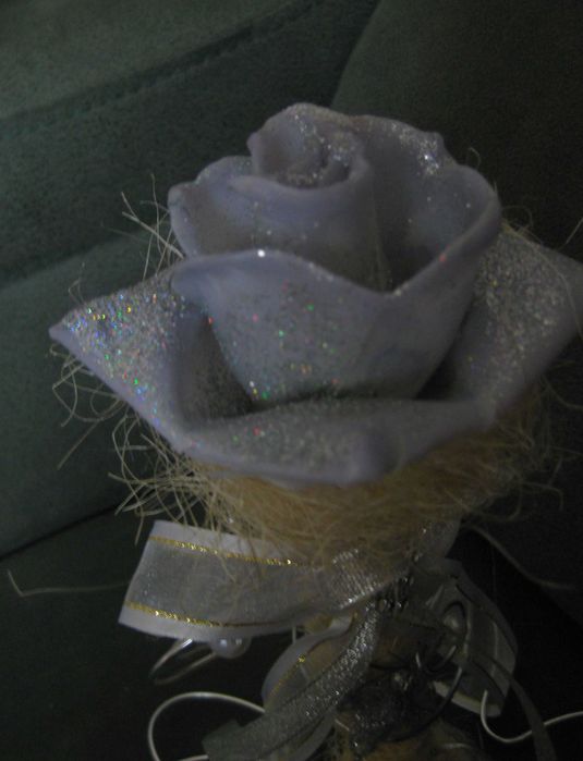 Flor Artesanal Prateada NOVA