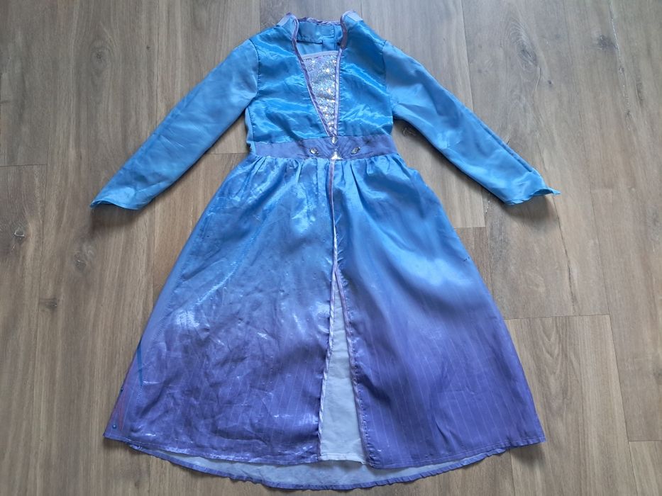 Elsa 110-116 sukienka strój przebranie kostium disney