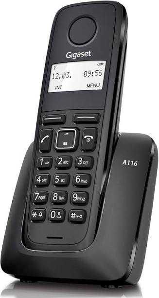 Telefone Potátil (sem fios) GIGASET A116 Preto