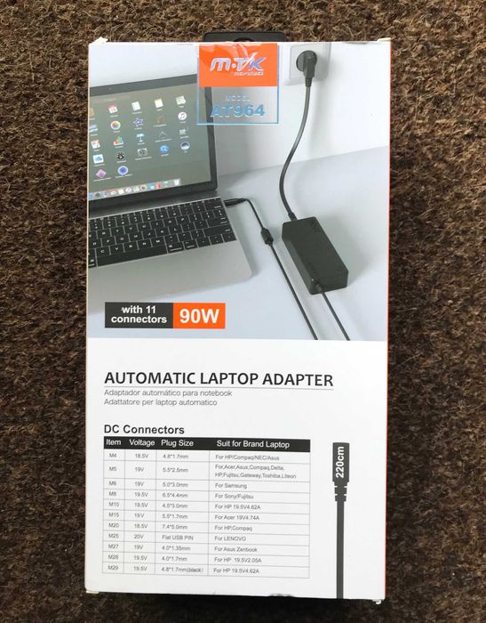 Carregador universal para portátil 90W com 11 conectores / ponteiras64740145057538121