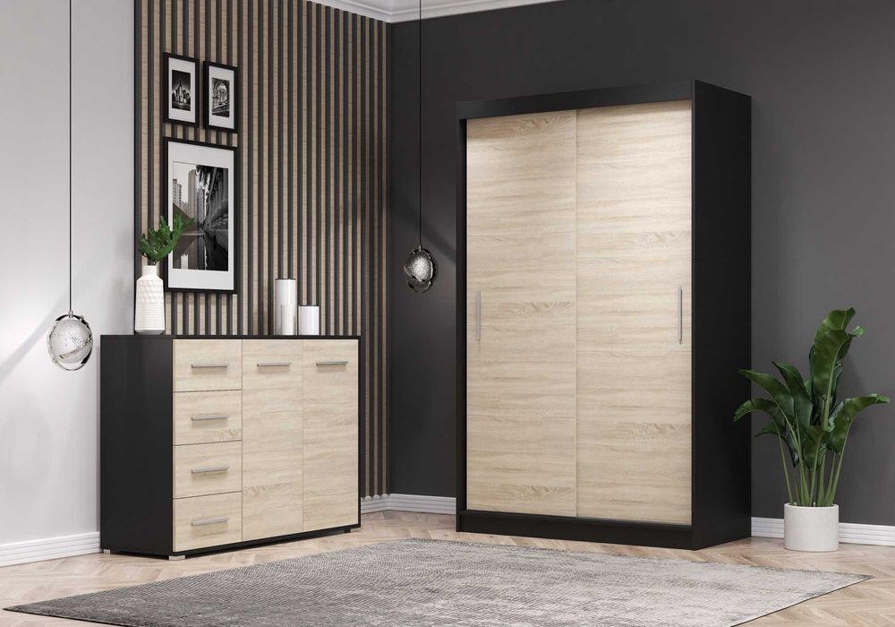 Zestaw szafa z komodą NEOMI 04 FRIDA 01 - Idźczak Meble