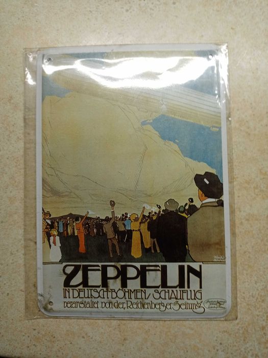 Metalowy szyld Zeppelin