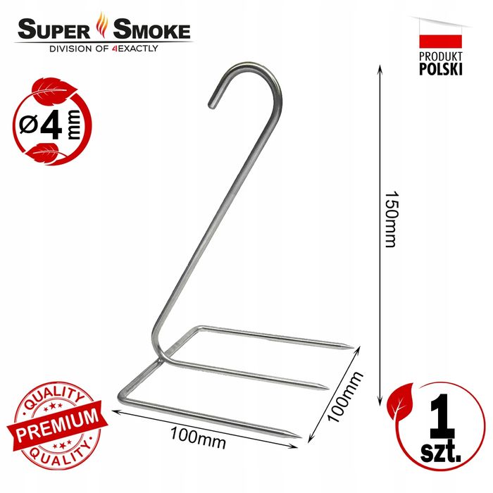 Hak Wędzarniczy Super Smoke do kurczaka 4mm Premium 15cm