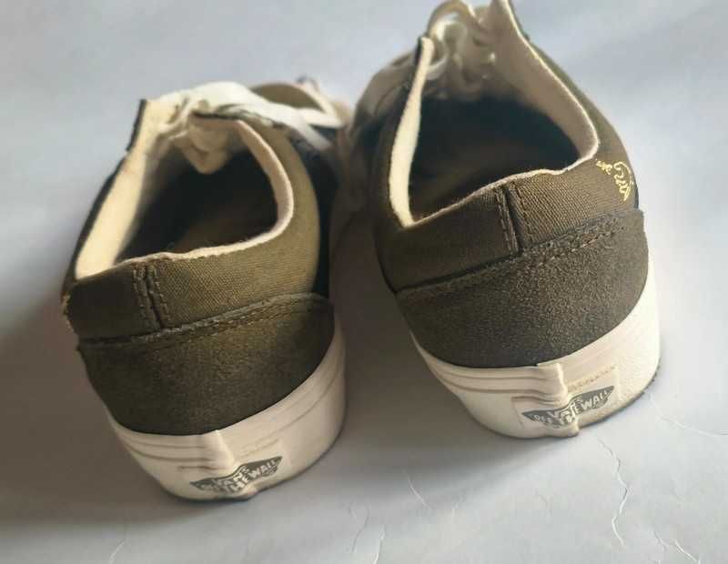 Zielone Vans 37 skóra naturalna