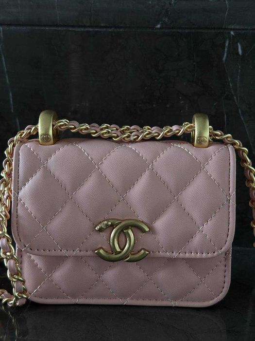 Chanel Calfskin Quilted Perfect Fit Wallet On Chain Mini Pink/Шанель Перфект Фіт ВОК Міні