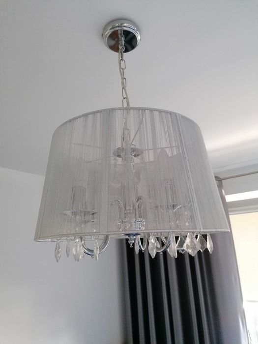 Lampa Glamour szara/srebrna