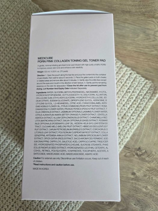 Medicube PDRN Pink Collagen Gel Toner Pad - Kolagenowe Płatki Tonujące