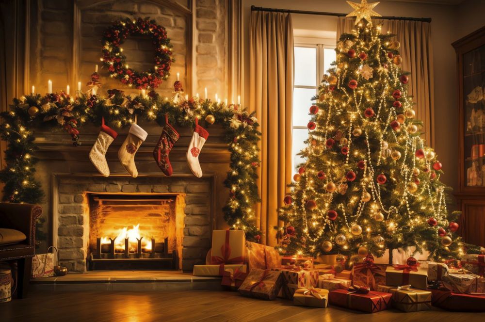 Банер для Фото Зони на Новий рік. Фон, Наліпки, Банера на свята,