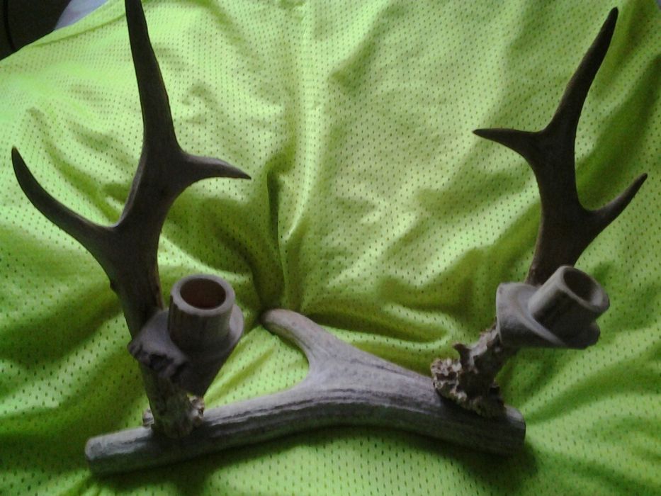 Świecznik z rogu jelenia jak nowy