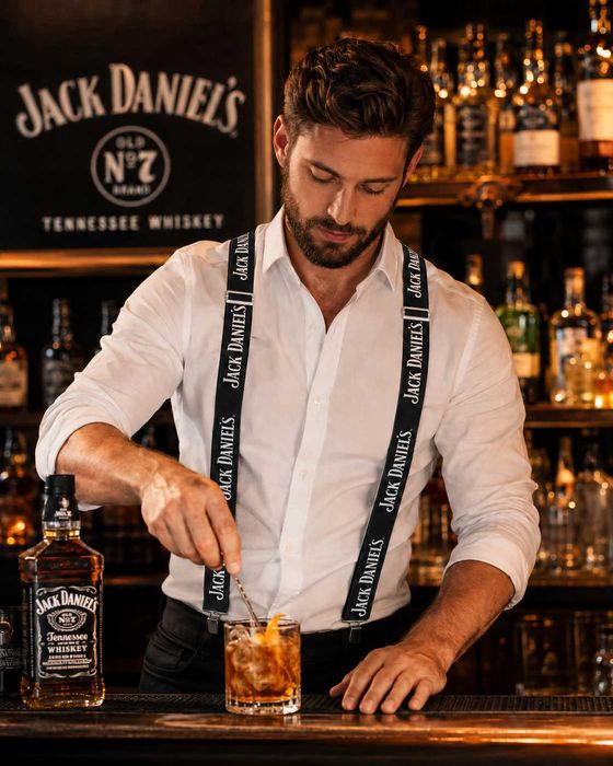 Oryginalne Szelki Do Spodni Męskie JACK DANIEL'S REGULOWANE