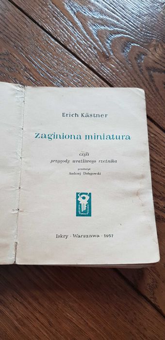 Książka rok 1957 "Zaginiona miniatura" Erich Kastner