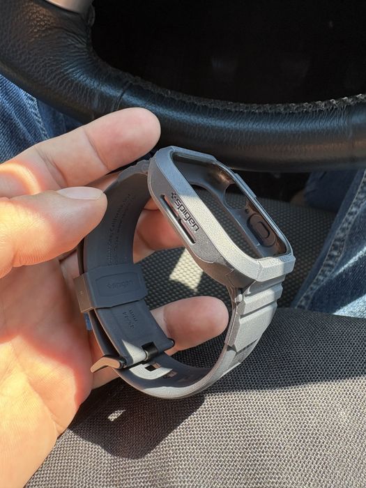 Чохол-ремінець Spigen Rugged Armor Pro Apple Watch 44/45mm Charcoal Grey (ACS00819)