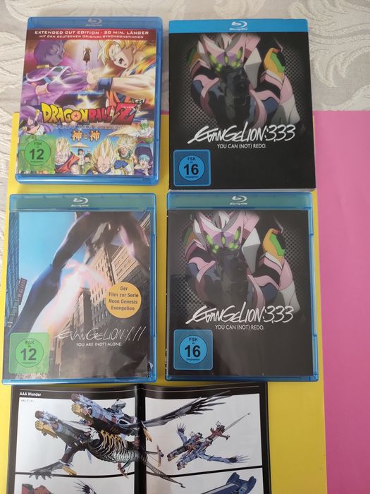 3 x Blu-ray japońskie animacje po niemiecku