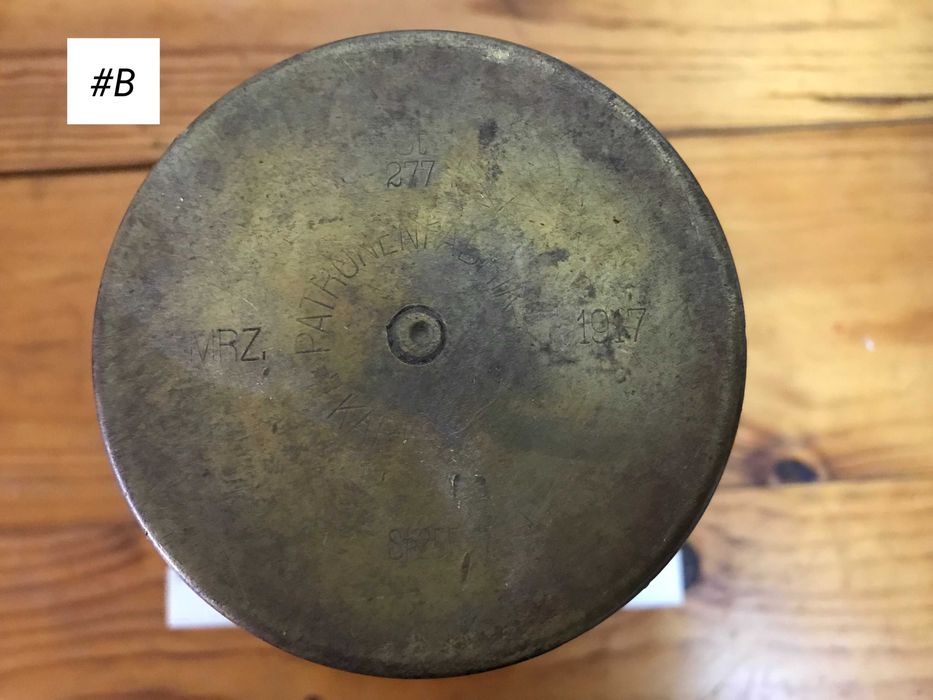 Invólucro de munição Primeira e Segunda Guerra Mundial