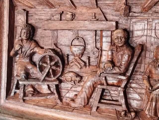Quadro Escultura Madeira