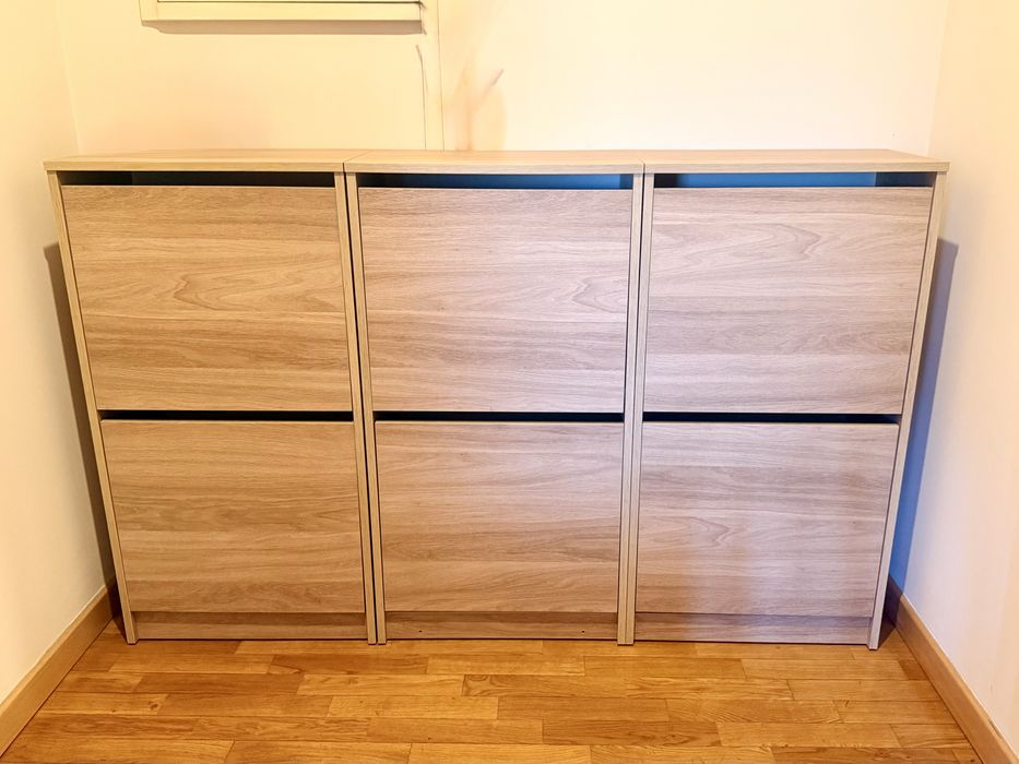 Conjunto de 3 Sapateiras Modulares (48,5cm x 28cm cada) – Excelente Estado
