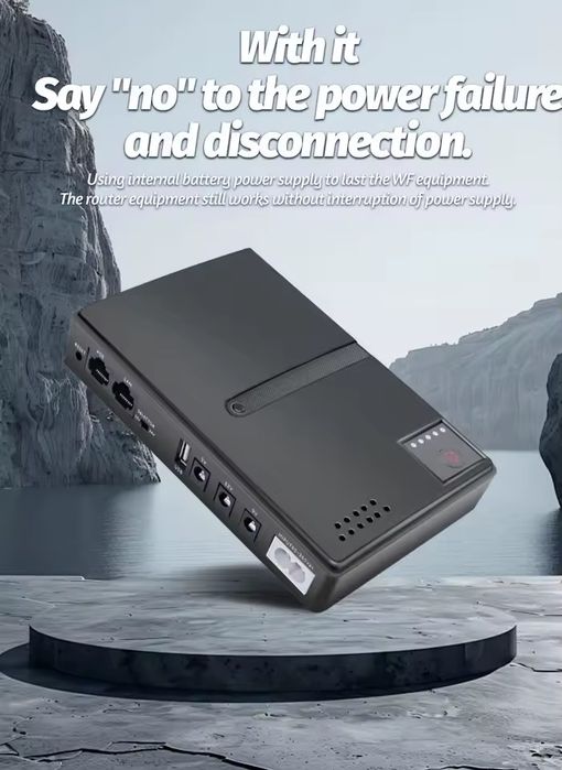 ДБЖ  DC1018L UPS, беперебойник для роутера Без батареек