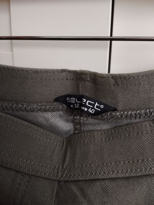 Cienkie legginsy khaki 40 bawełna Select
