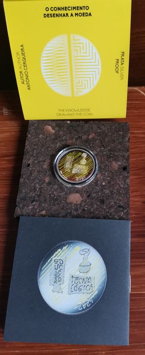 Conjunto 2 moedas comemorativas Prata-Proof "Conhecimento" "Patinagem"
